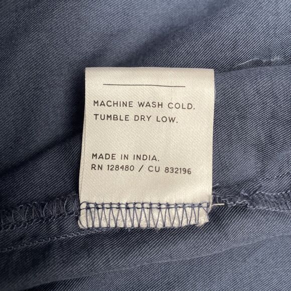 Pact Skirt Sunset Light Gauze Tiered Midi Organic Cotton French Navy Medium - Picture 7 of 8